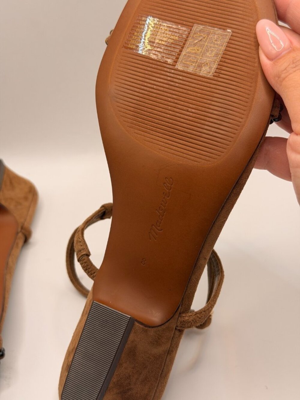 Madewell Women's Maycie Brown Beads Strappy Sandals Sz 8 - Picture 9 of 9